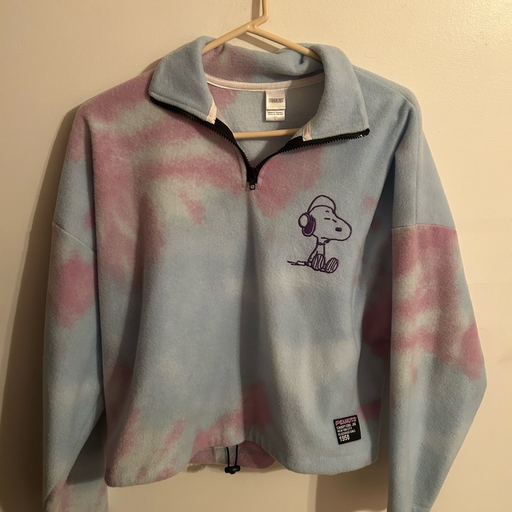 Peanuts Light Blue Fleece Pullover
